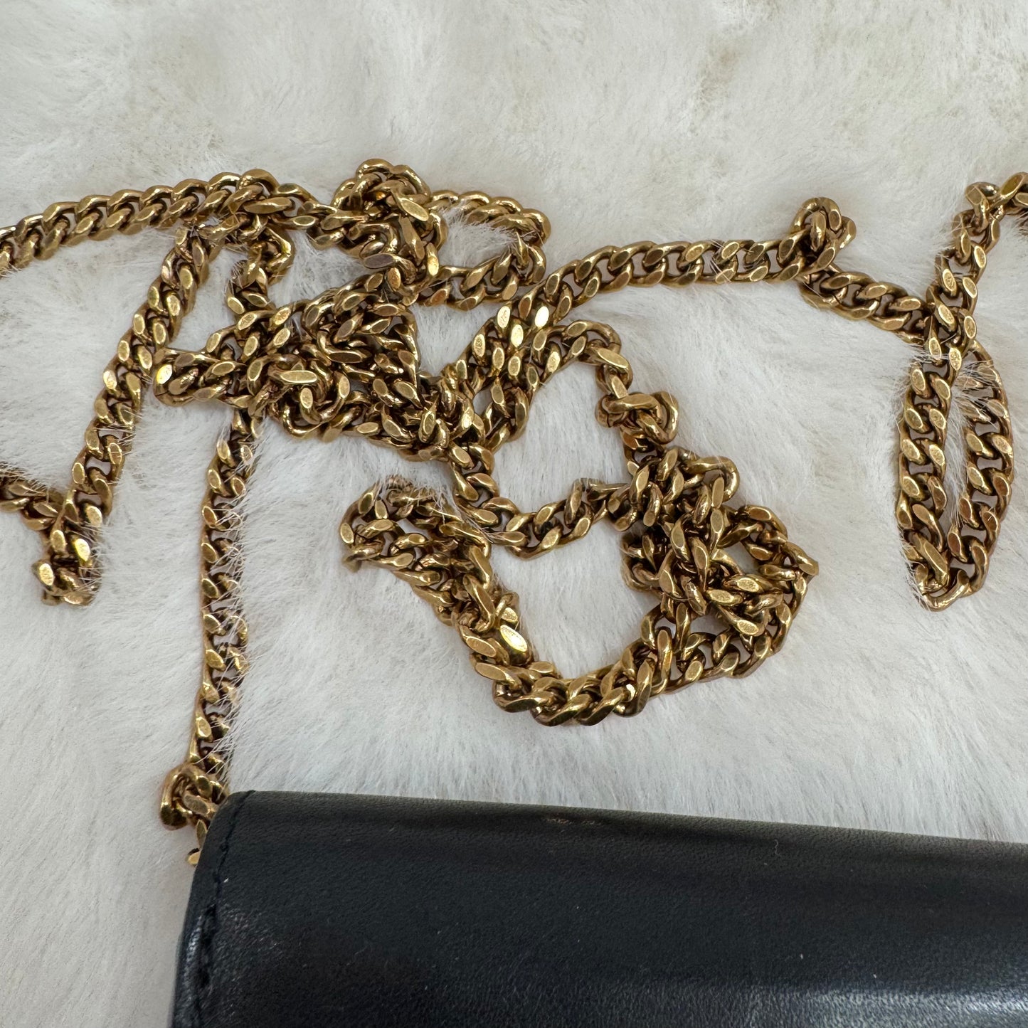 Yves Saint Laurent Black Calfskin Leather Coin Purse