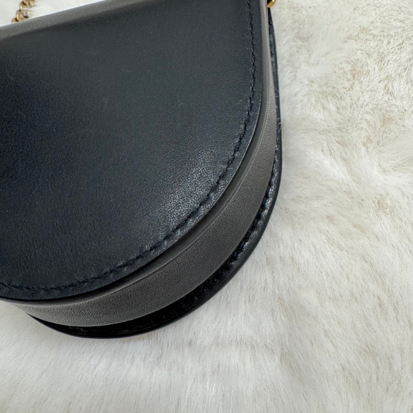 Yves Saint Laurent Black Calfskin Leather Coin Purse