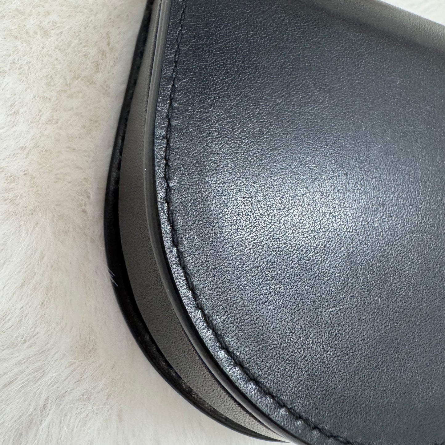 Yves Saint Laurent Black Calfskin Leather Coin Purse