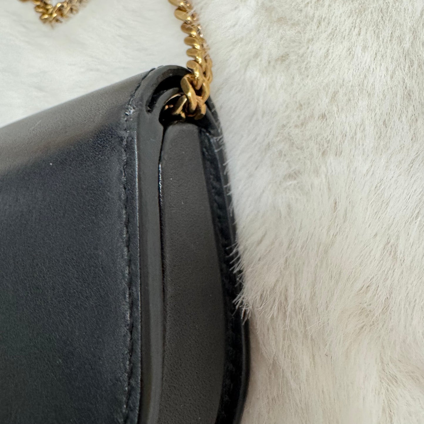 Yves Saint Laurent Black Calfskin Leather Coin Purse