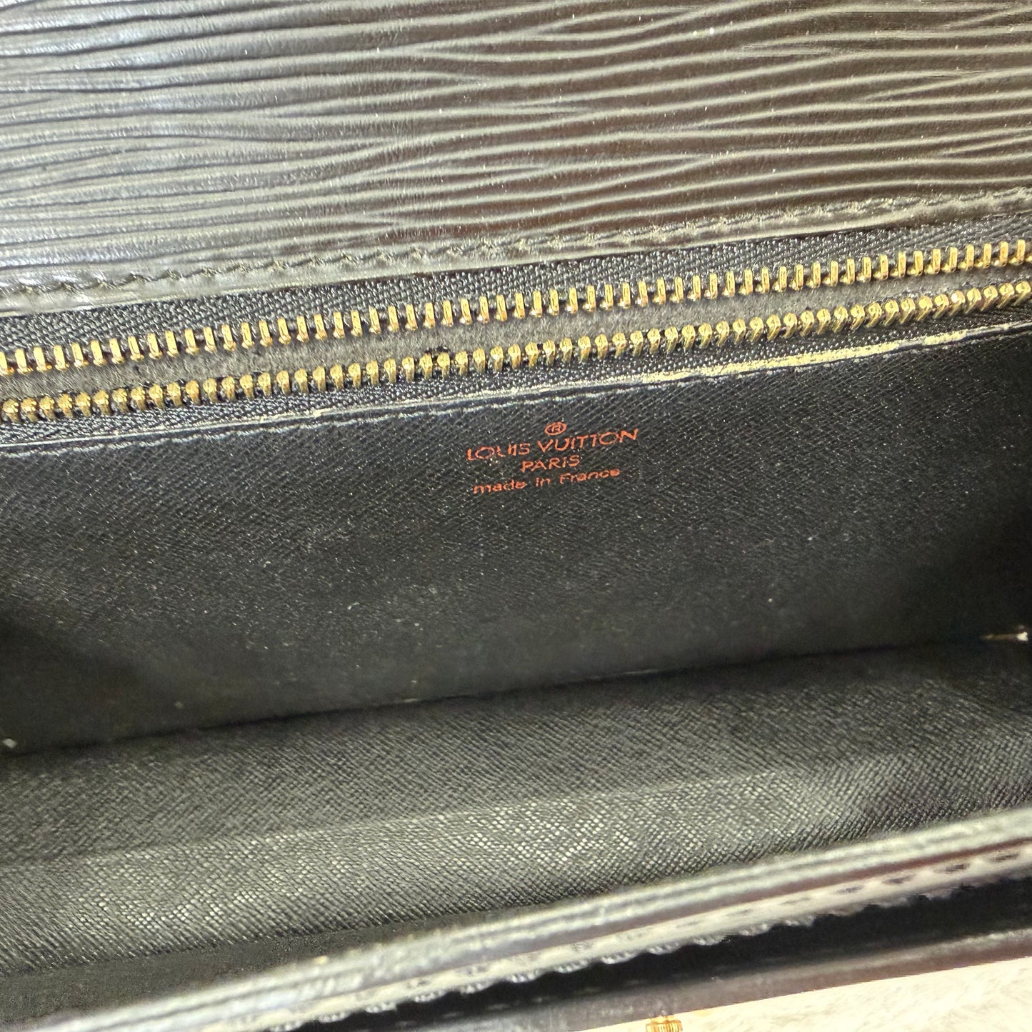 Louis Vuitton Black Epi Dragonne Clutch