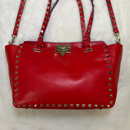 Valentino Red Leather Crossbody / Shoulder Bag