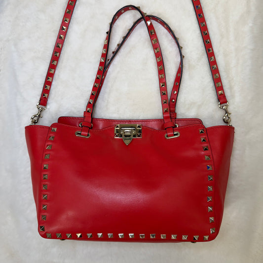 Valentino Red Leather Crossbody / Shoulder Bag