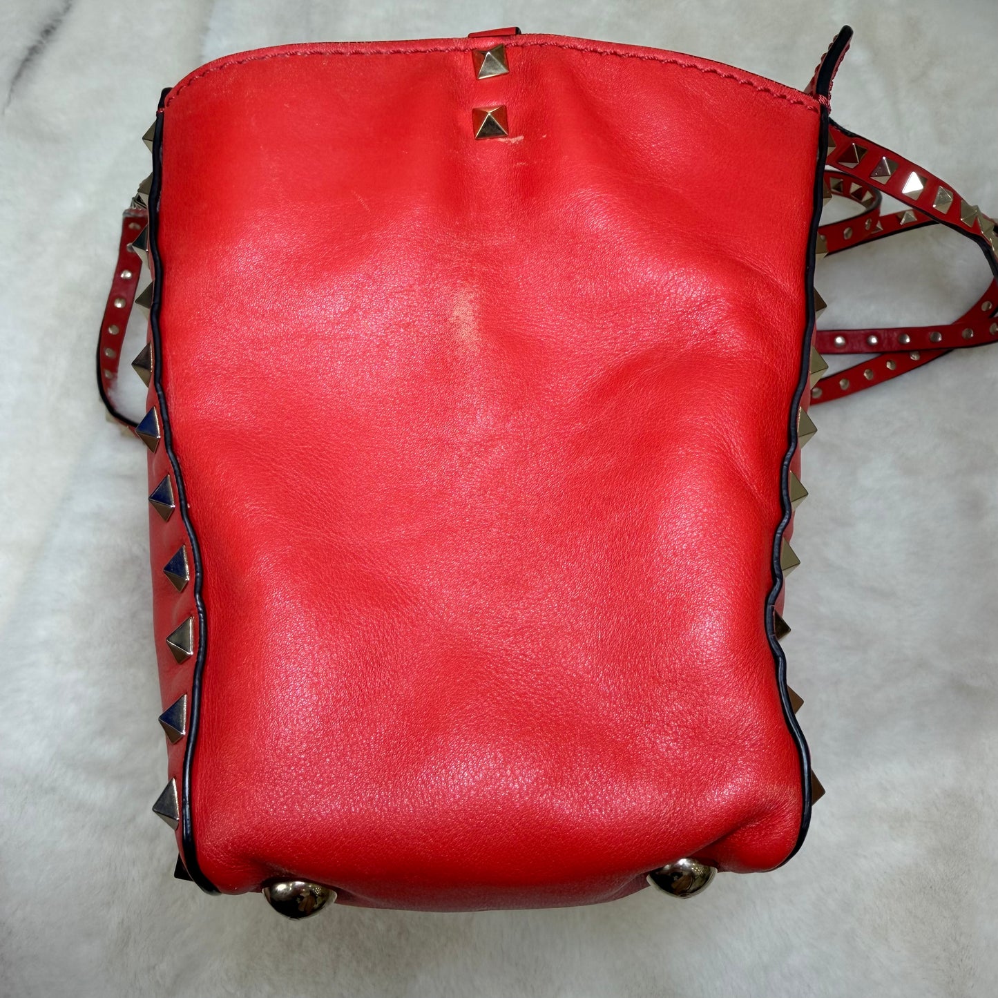 Valentino Red Leather Crossbody / Shoulder Bag