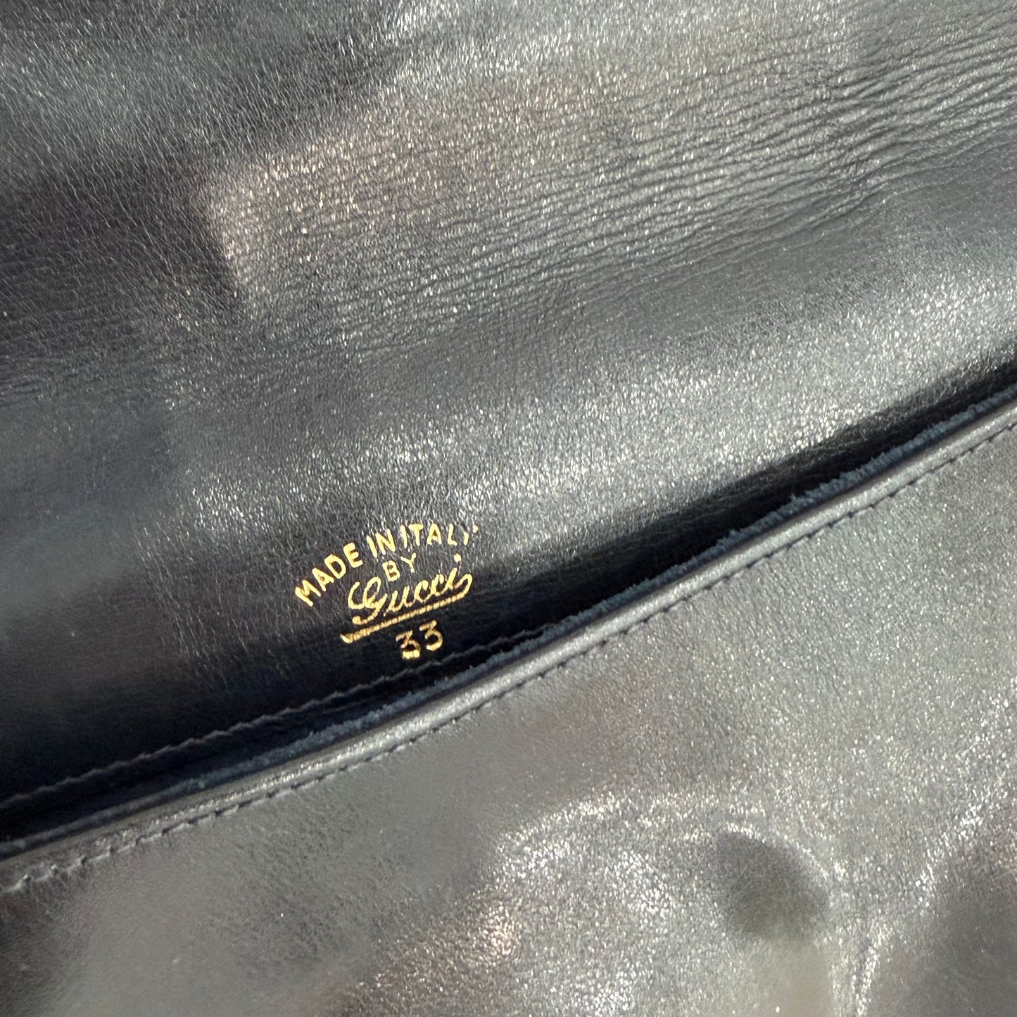 Gucci black/silver interlocking GG Clutch