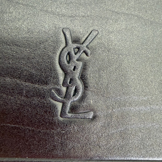 Yves Saint Laurent Dark Navy Leather Long Wallet
