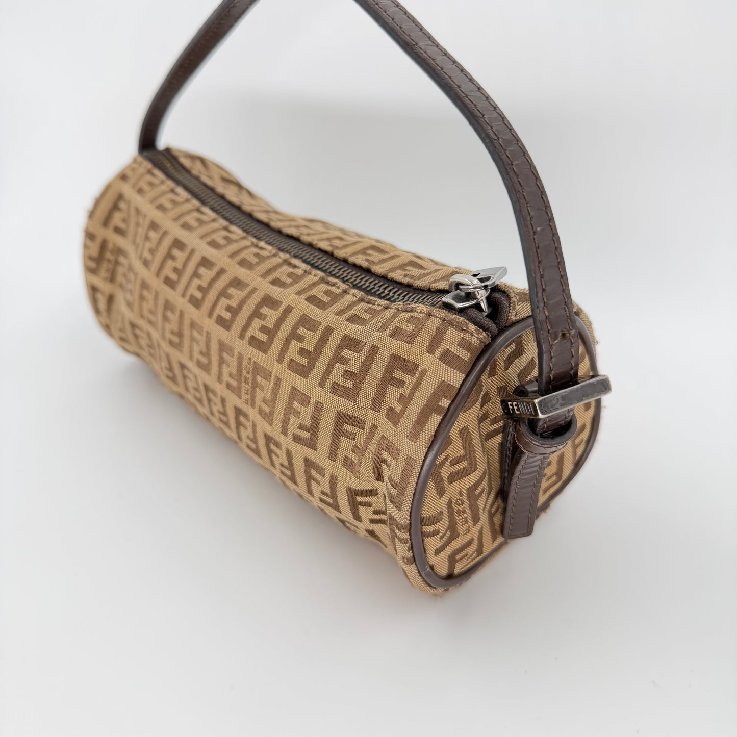 Fendi Brown Shoulder Bag with Signature Monogram