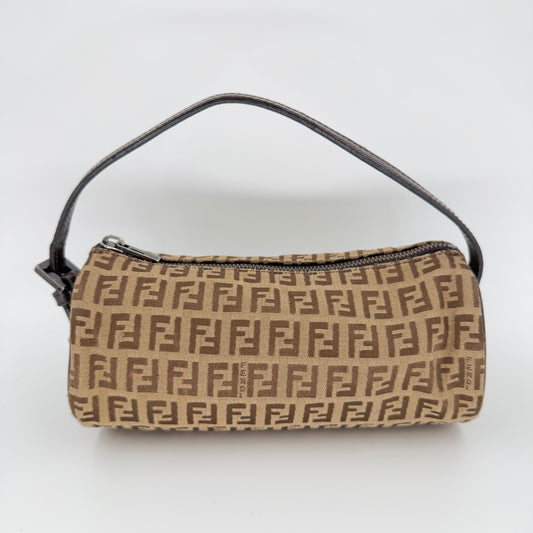 Fendi Brown Shoulder Bag with Signature Monogram