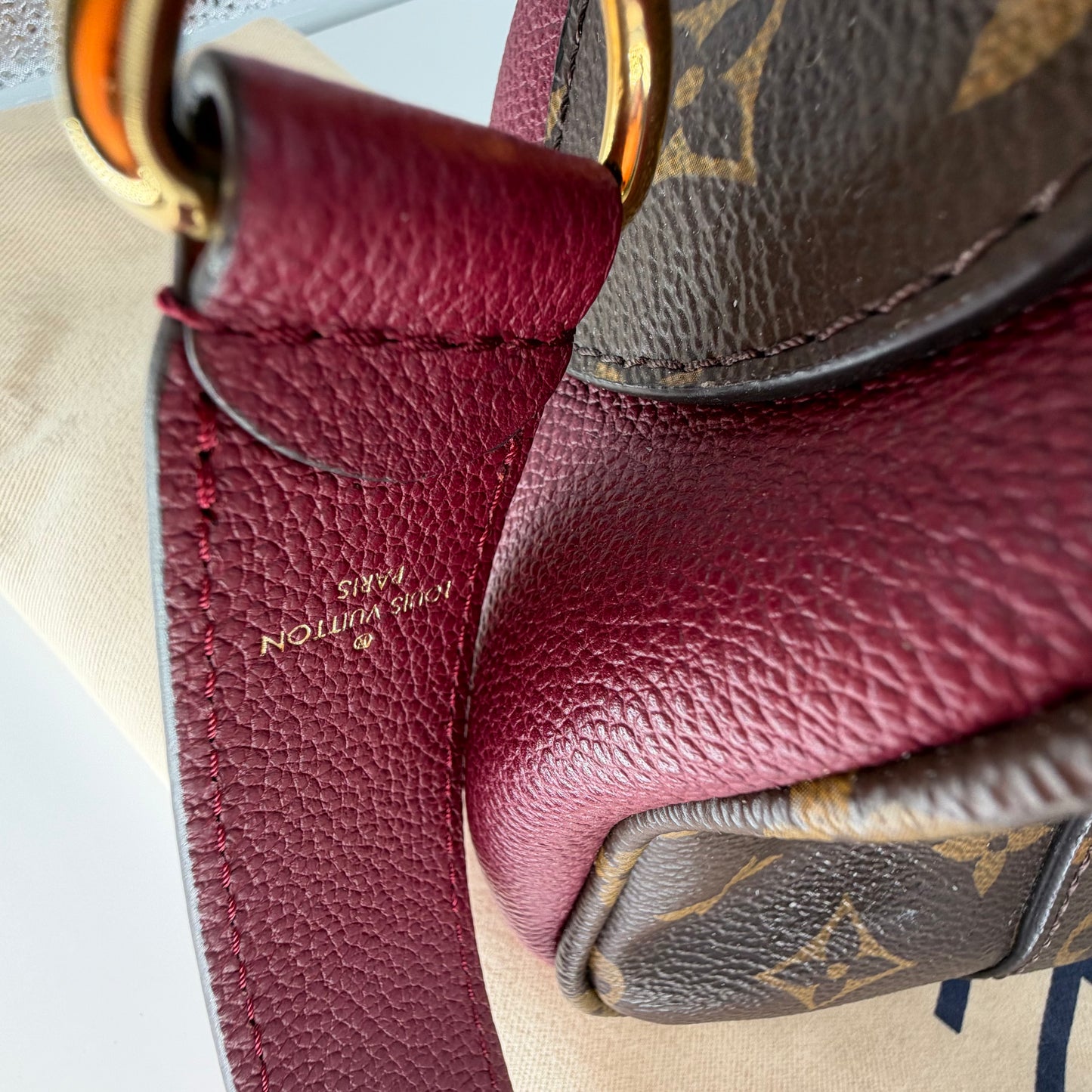 Louis Vuitton Brown/Burgundy Manhattan NM Handbag