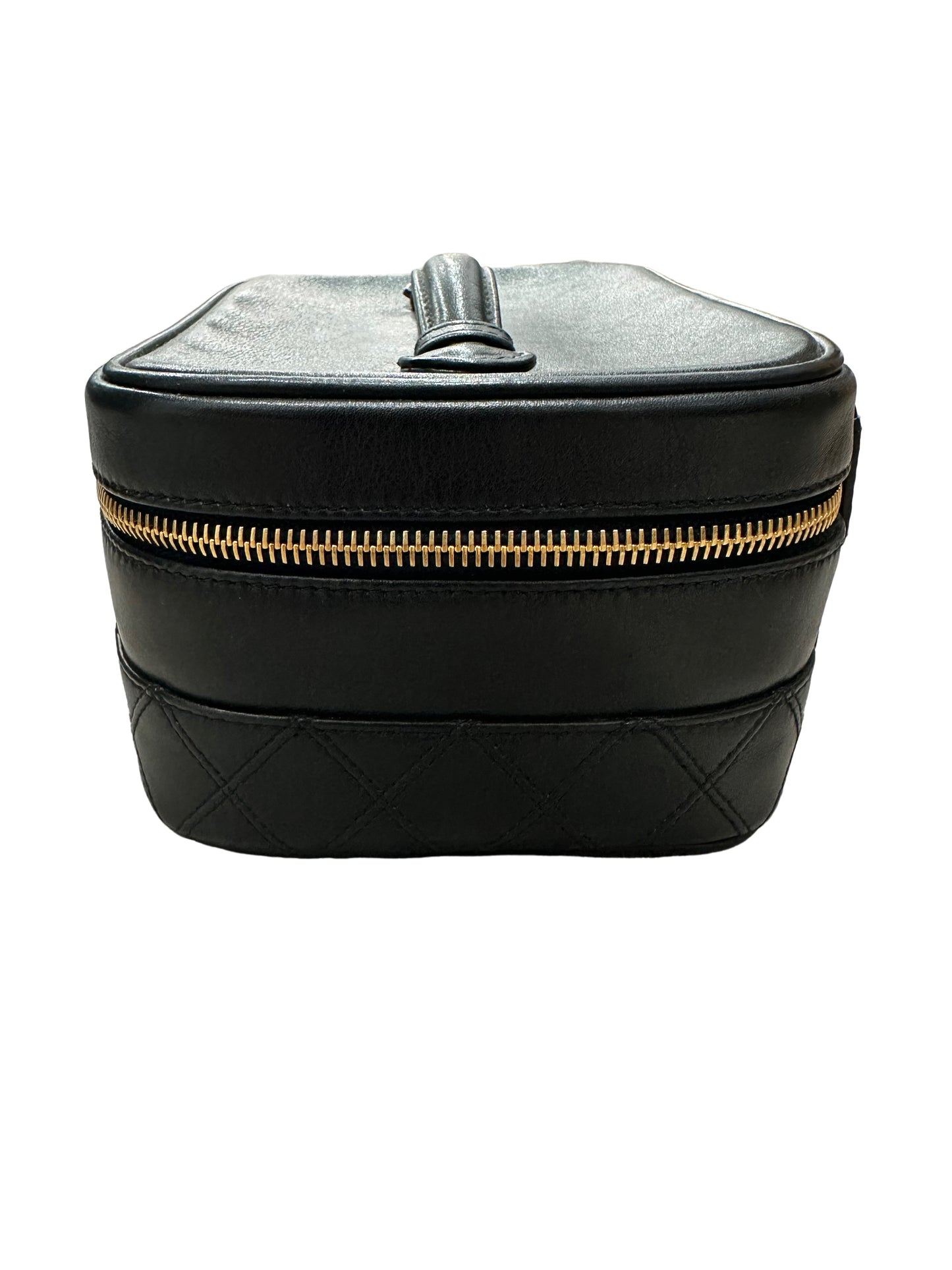 CHANEL Black Calfskin Duo-tone Vanity Bag