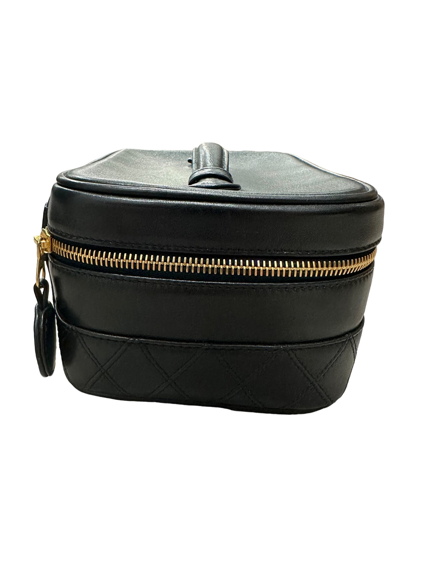 CHANEL Black Calfskin Duo-tone Vanity Bag