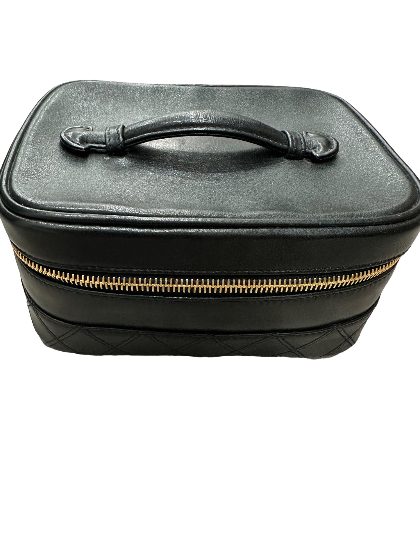 CHANEL Black Calfskin Duo-tone Vanity Bag