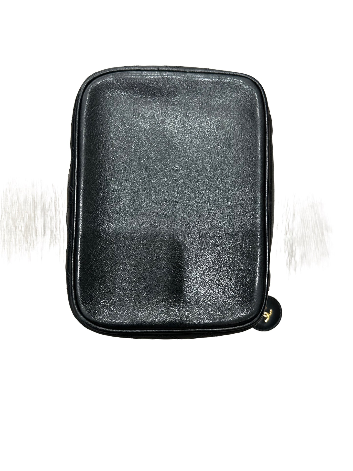 CHANEL Black Calfskin Duo-tone Vanity Bag