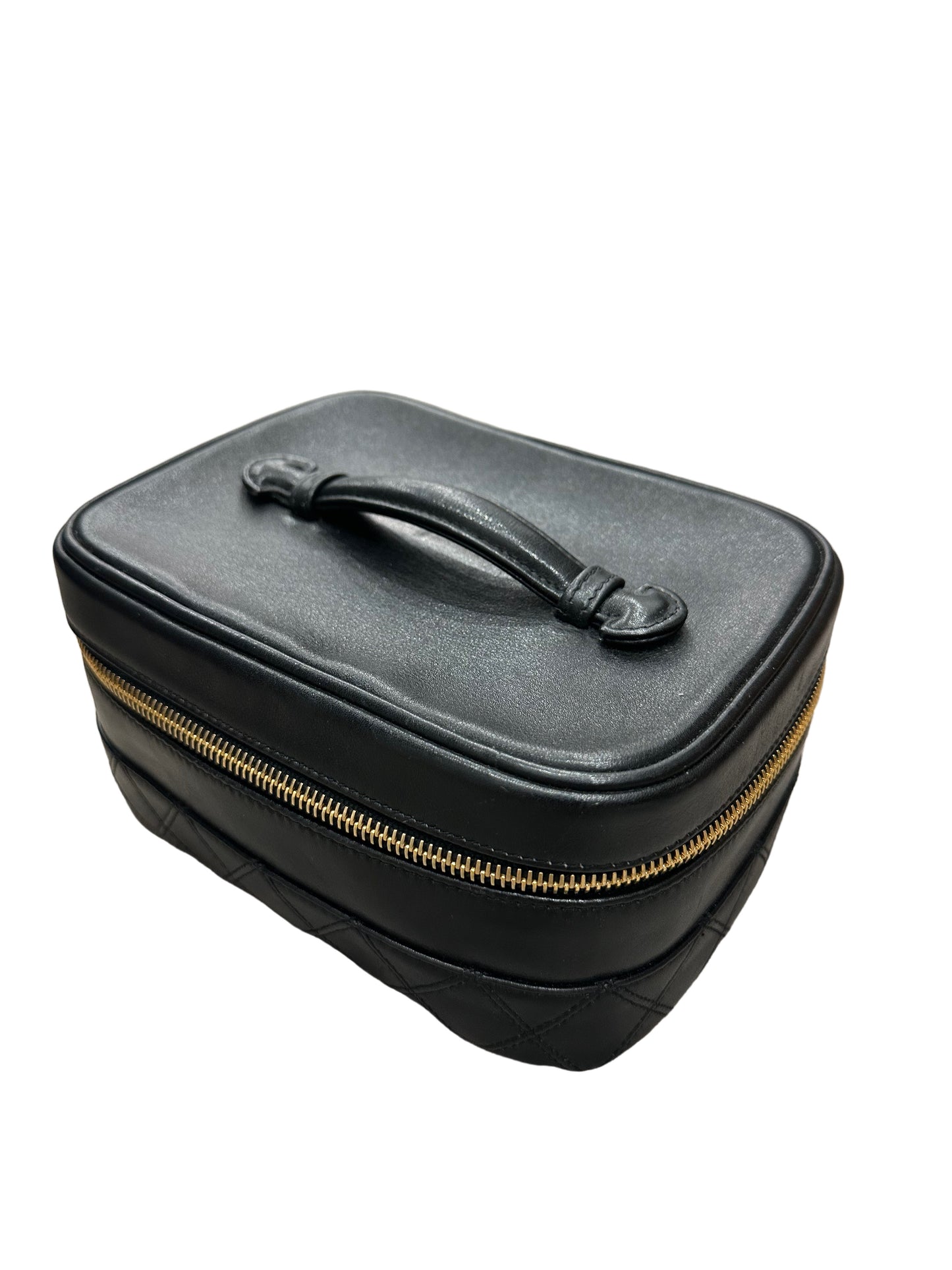 CHANEL Black Calfskin Duo-tone Vanity Bag
