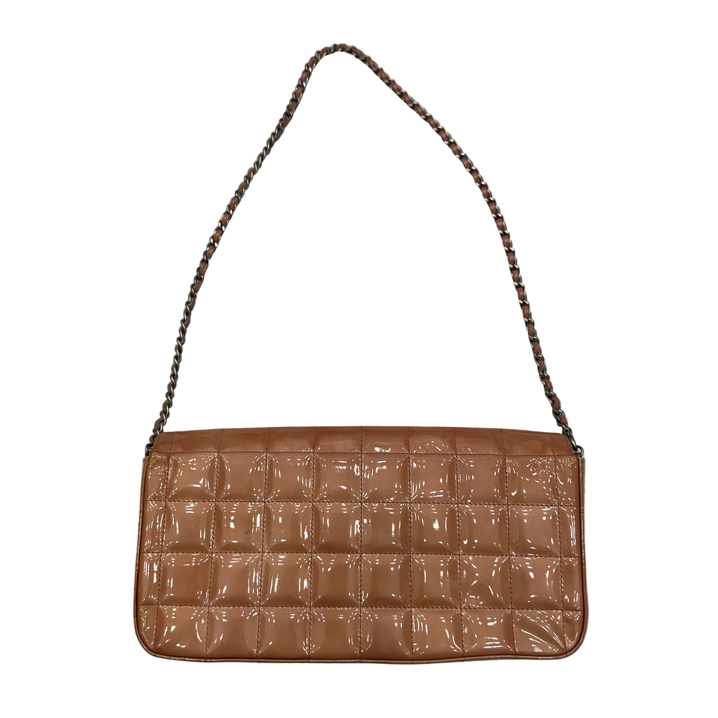 Chanel Peach Orange Chocolate Bar Single Flap