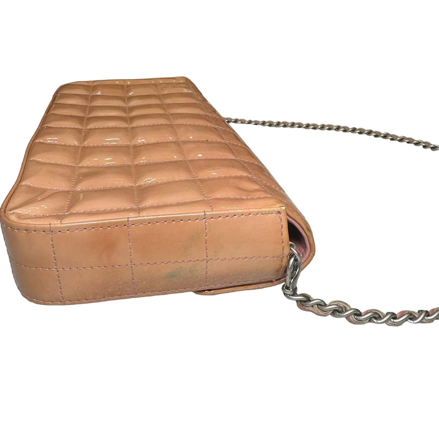 Chanel Peach Orange Chocolate Bar Single Flap