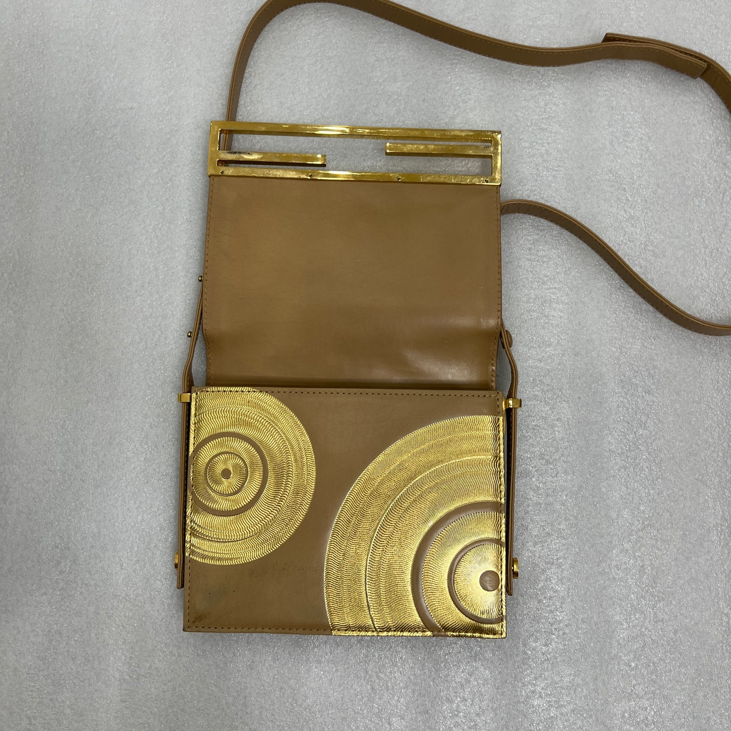 Fendi Gold Crossbody Bag