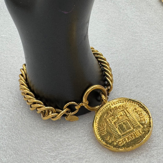 CHANEL gold toned bracelet
