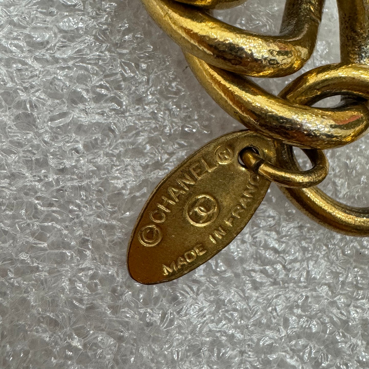 CHANEL gold toned bracelet