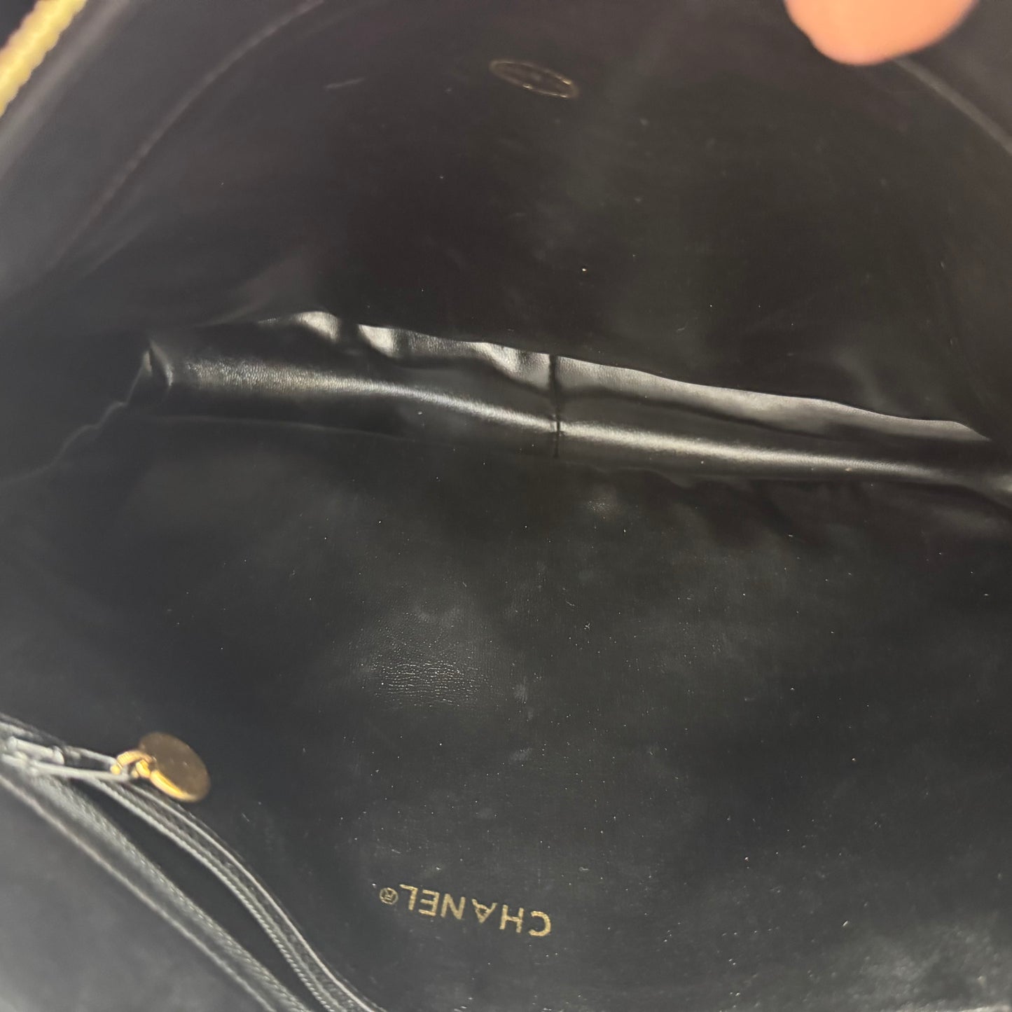 Chanel Black CoCo Zipper Lambskin Tote/Shoulder Bag
