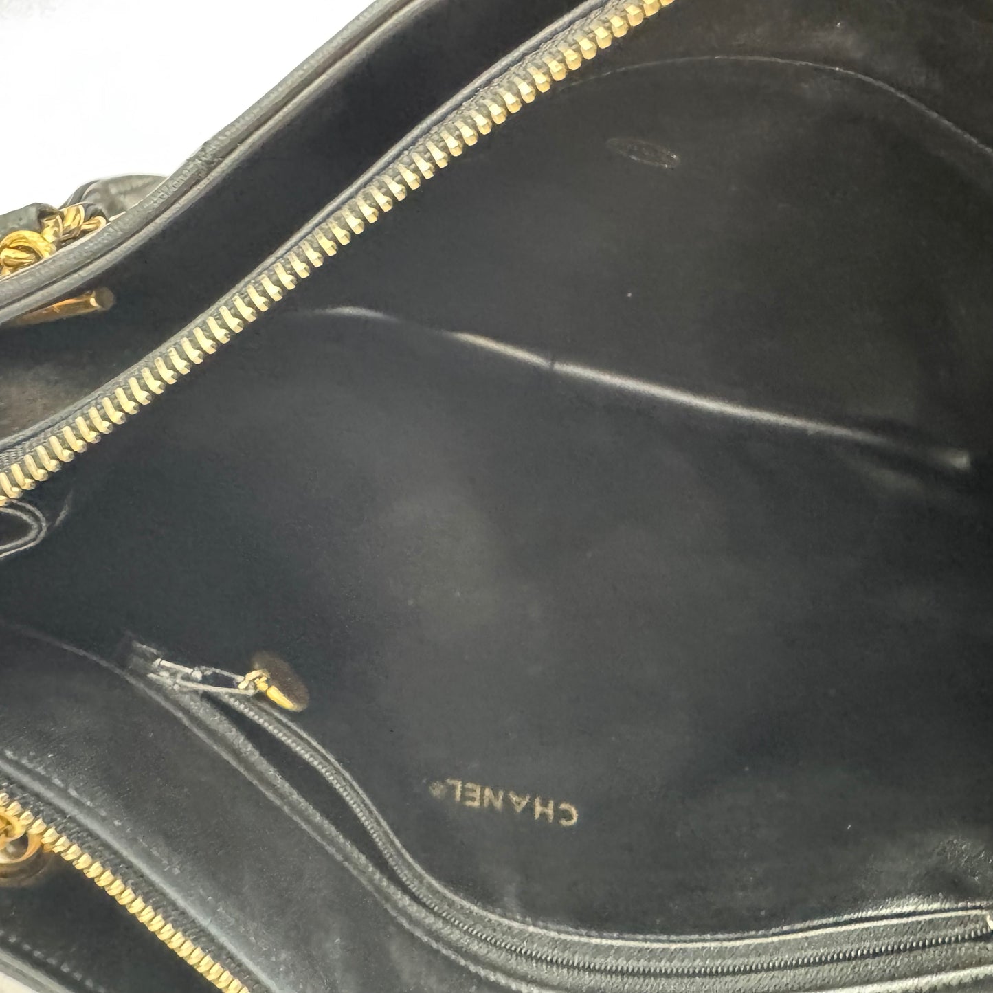 Chanel Black CoCo Zipper Lambskin Tote/Shoulder Bag