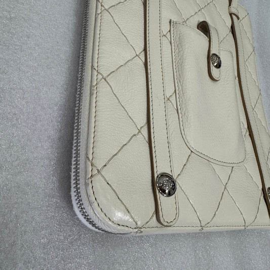 CHANEL White Caviar Leather ipad Case