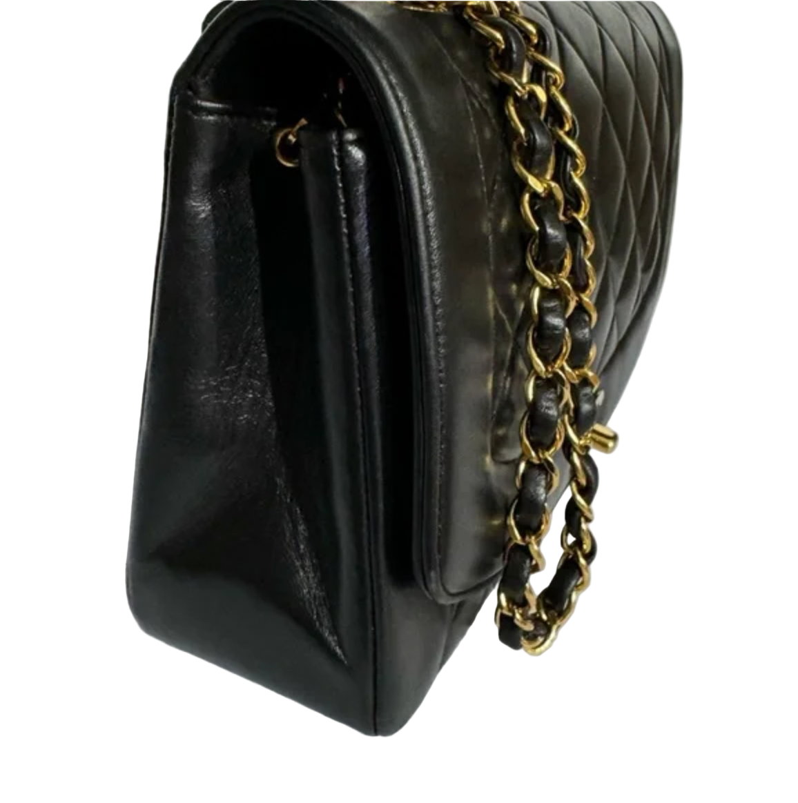 CHANEL Quilted Matelasse Diana 25 Lambskin Crossbody Bag