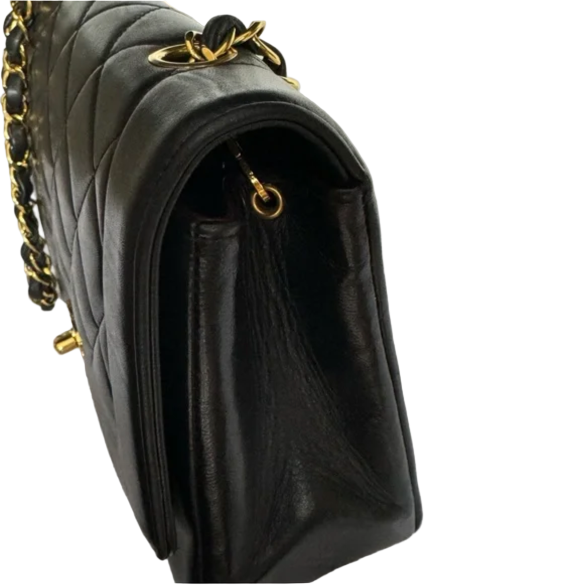 CHANEL Quilted Matelasse Diana 25 Lambskin Crossbody Bag