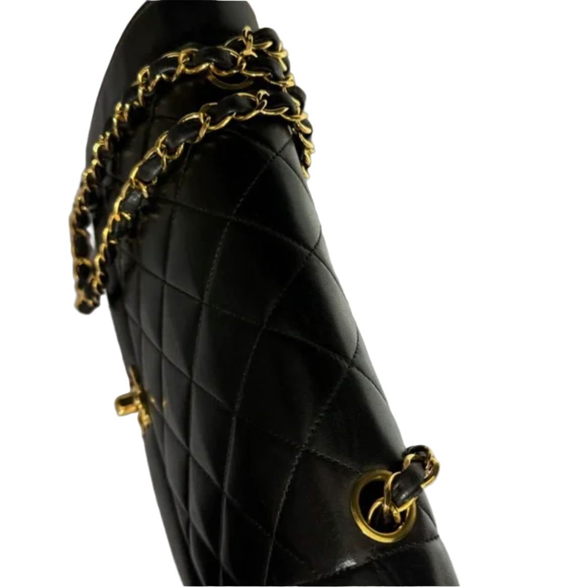 CHANEL Quilted Matelasse Diana 25 Lambskin Crossbody Bag