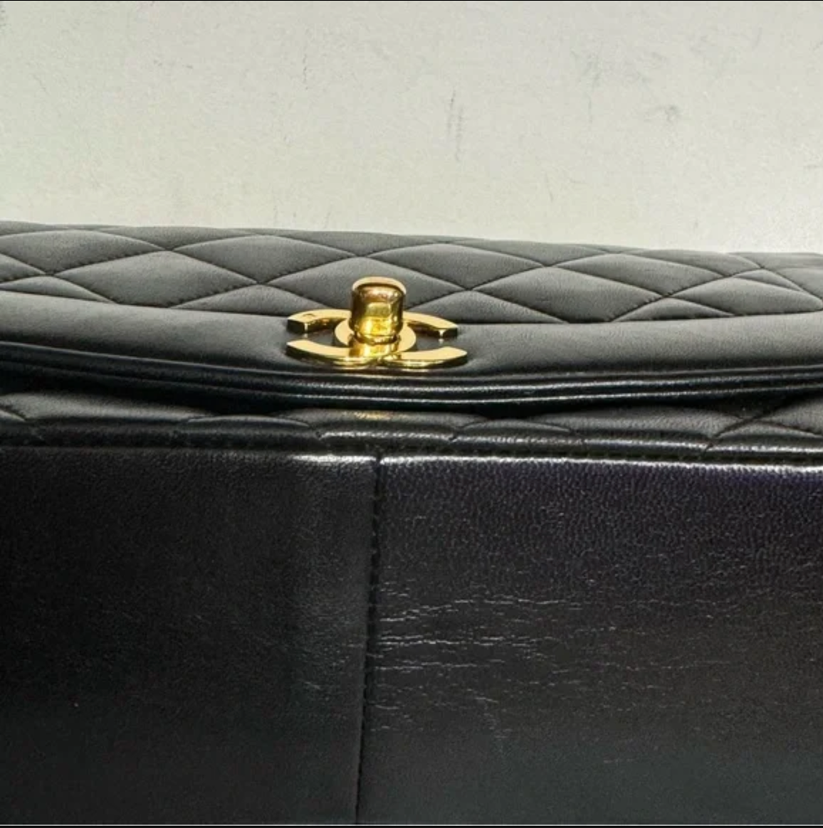 CHANEL Quilted Matelasse Diana 25 Lambskin Crossbody Bag