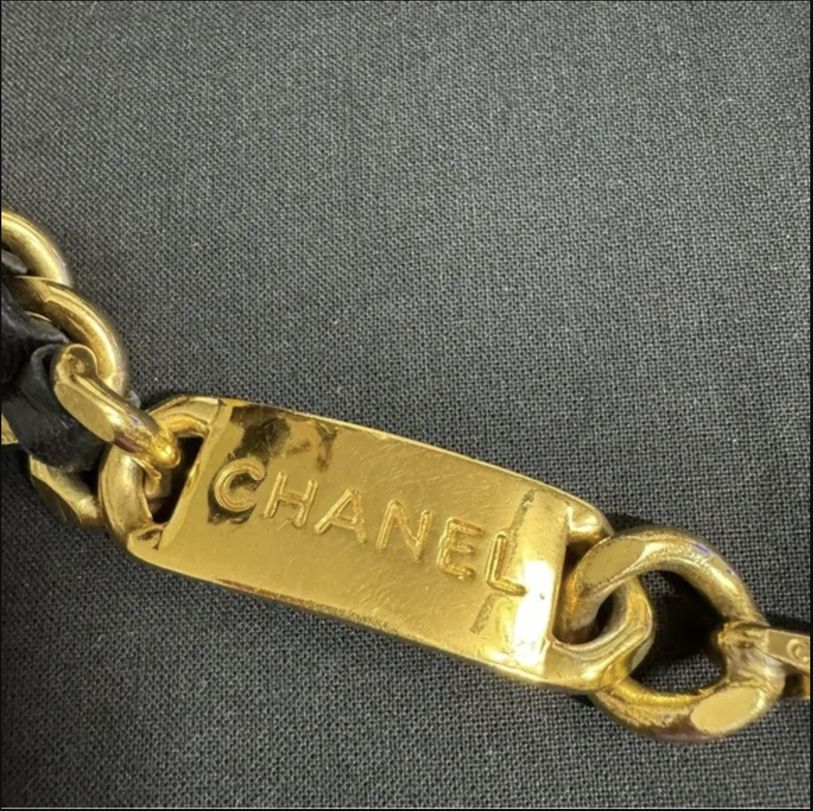 Authentic CHANEL gold toned belt