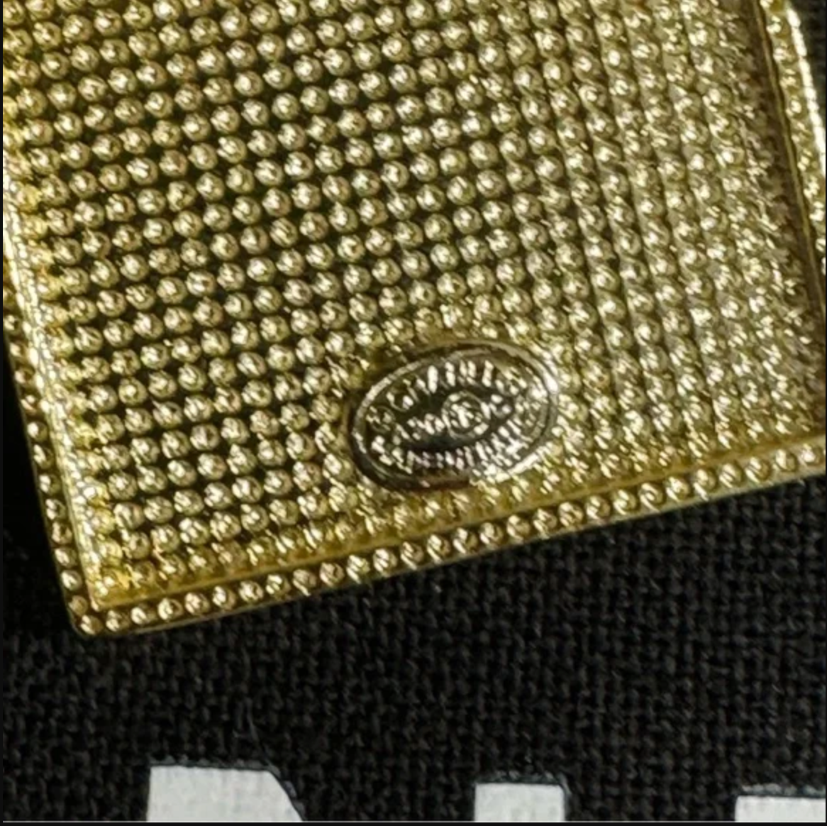 Authentic CHANEL gold toned perfume necklace