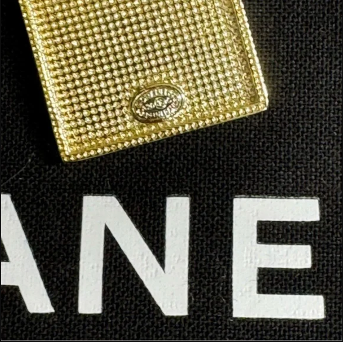 Authentic CHANEL gold toned perfume necklace