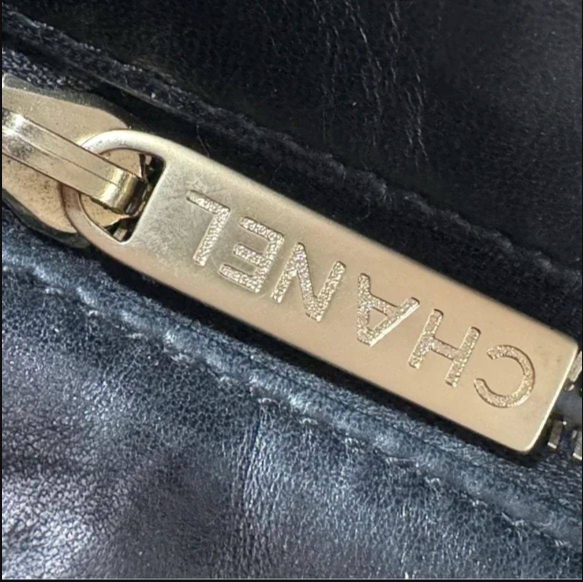 CHANEL Black lambskin Chocolate bar tote