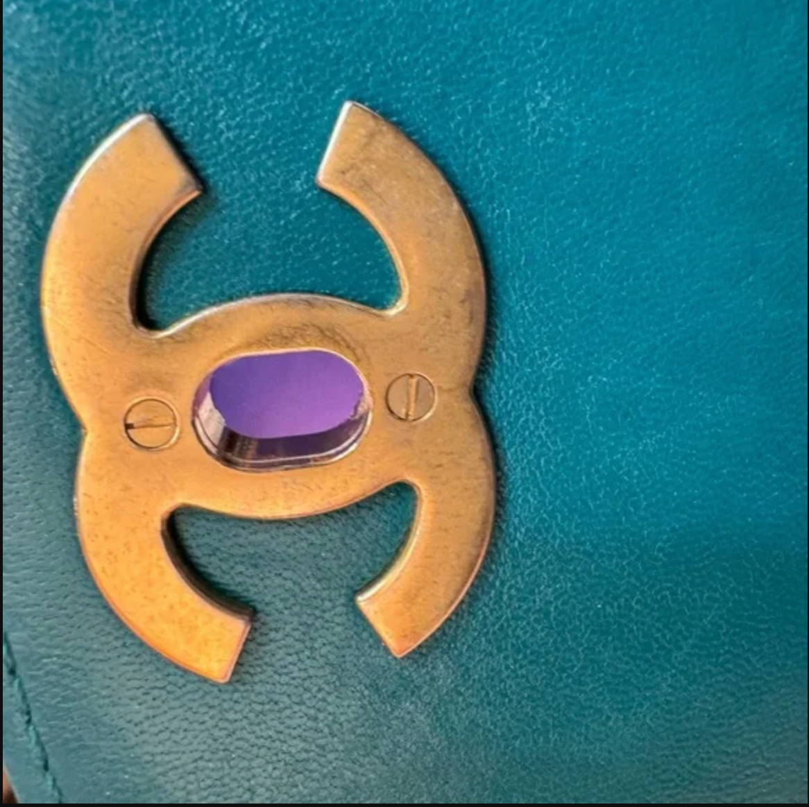 CHANEL Green Spirit Top Handle Crossbody Bag