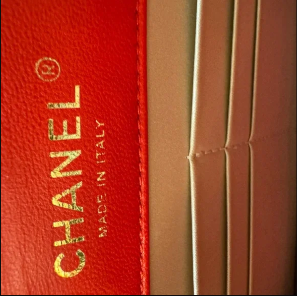 CHANEL large CC Logo clasp quilted red leather crossbody bag