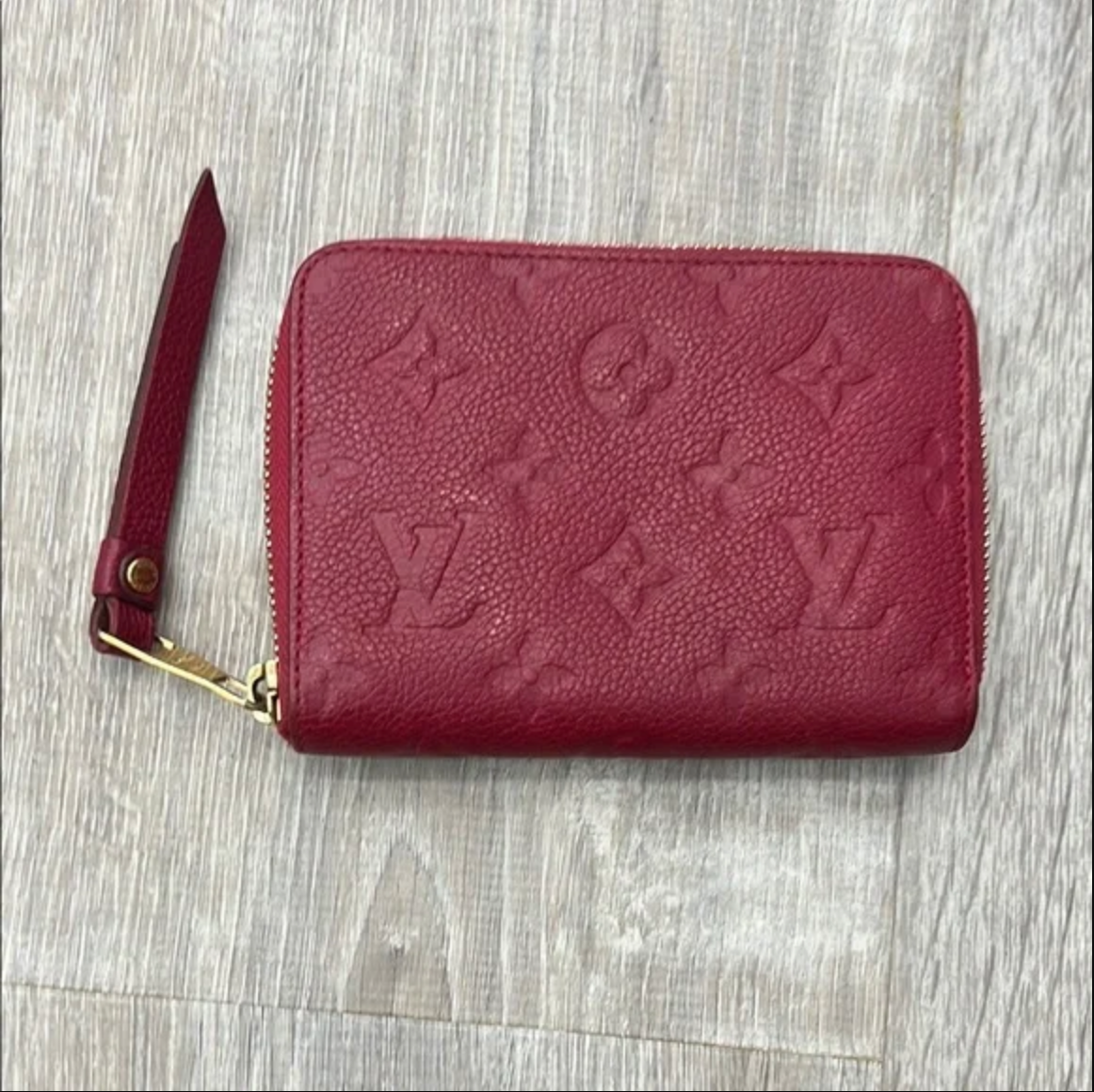 Louis Vuitton Red Monogram Empreinte Wallet