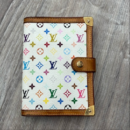 Louis Vuitton White Murakami Agenda Planer Cover
