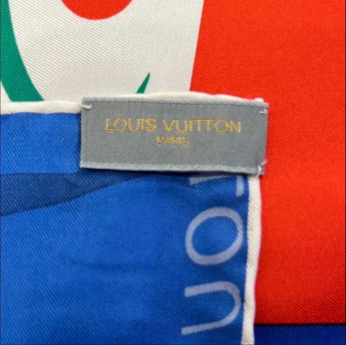 Louis Vuitton Limited Edition World Cup 2000 Silk Scarf