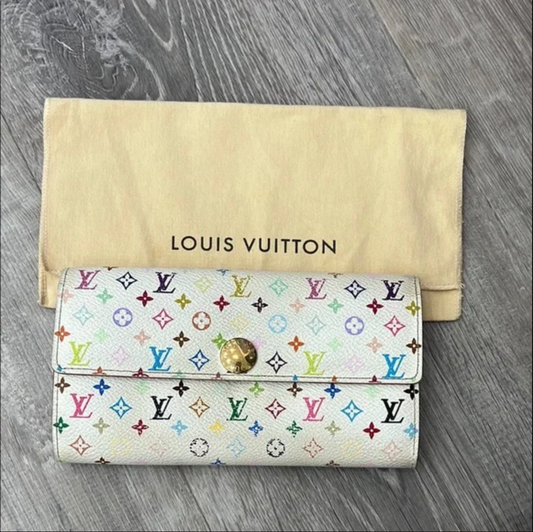 Louis Vuitton White Murakami Wallet