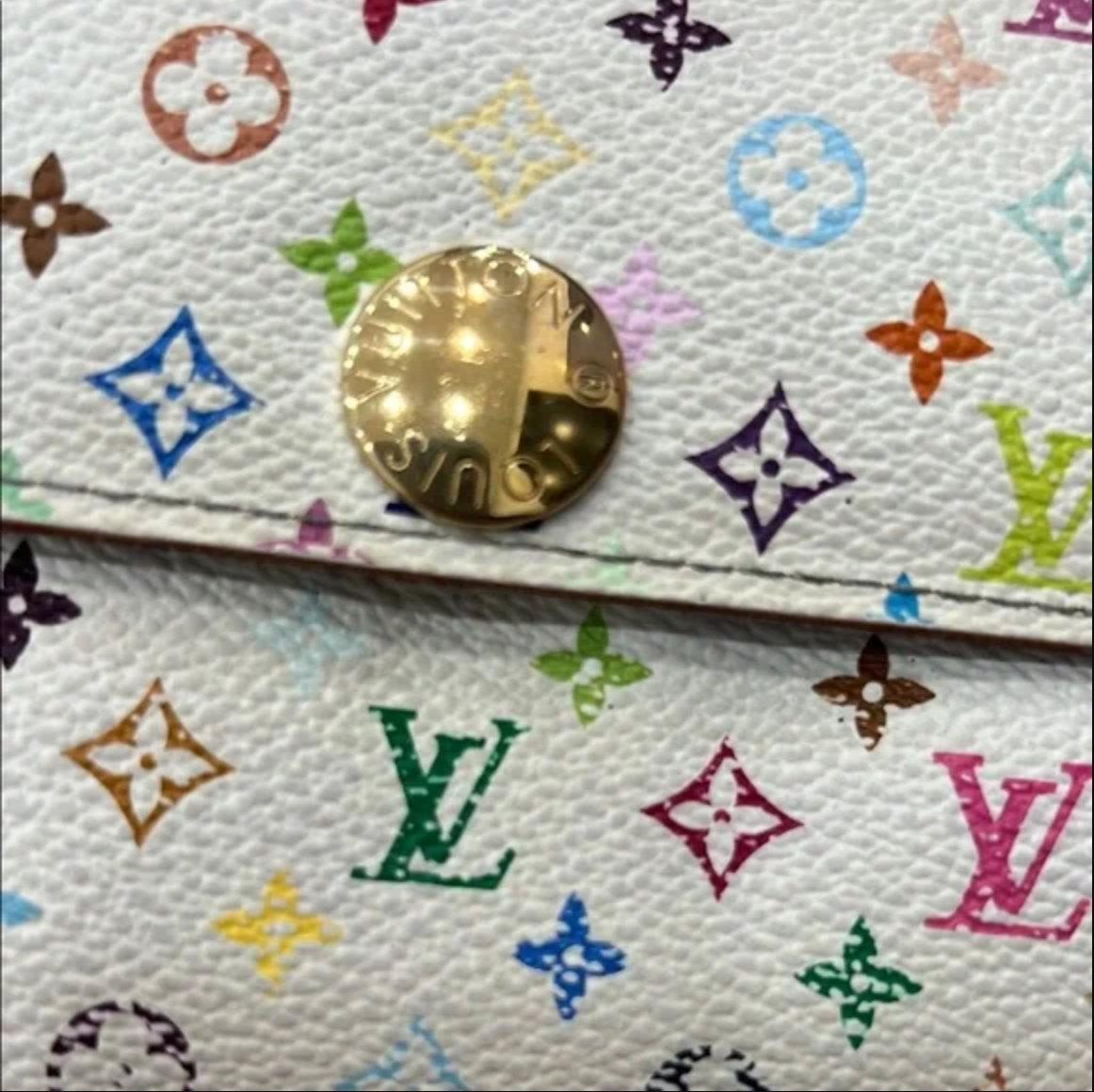 Louis Vuitton White Murakami Wallet