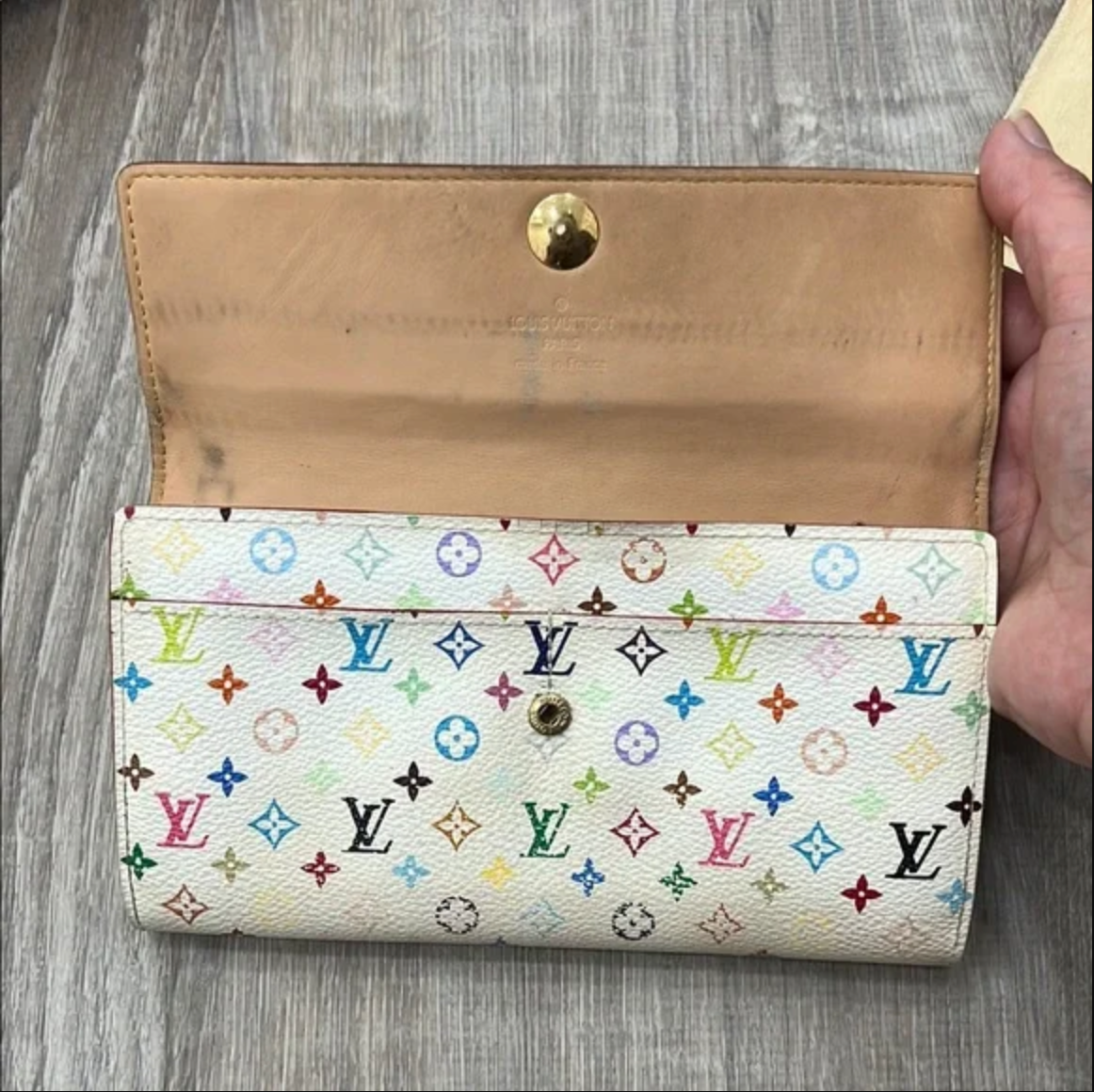 Louis Vuitton White Murakami Wallet