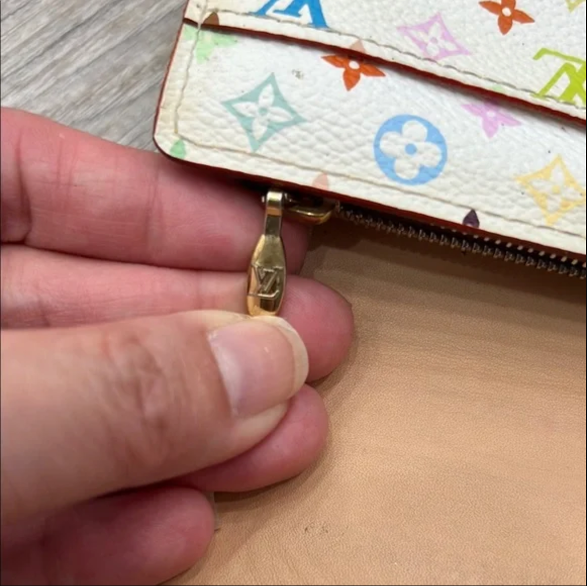 Louis Vuitton White Murakami Wallet
