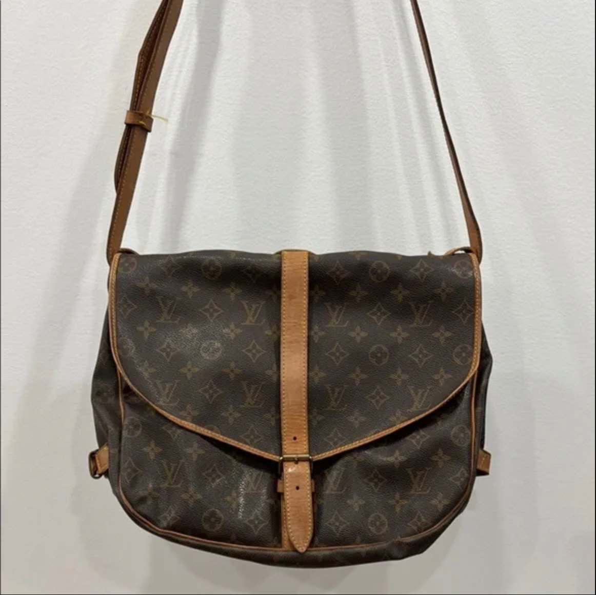 Louis Vuitton Brown Monogram Saumur 35 Crossbody