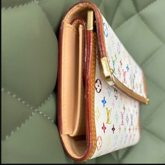 Louis Vuitton White Murakami International Wallet