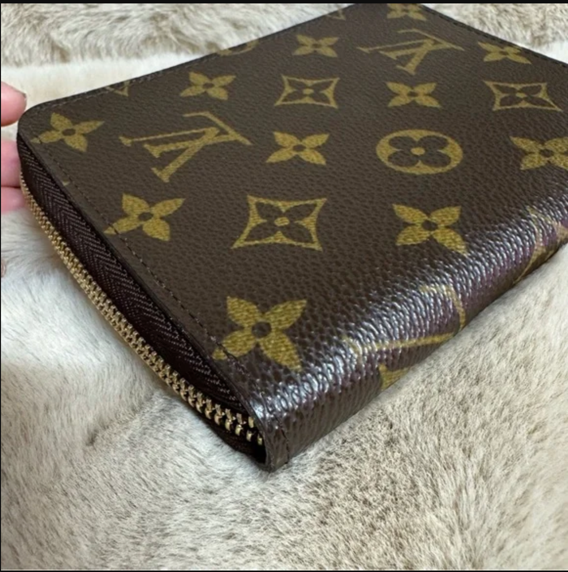 Louis Vuitton Brown Monogram Passport Holder with Zipper