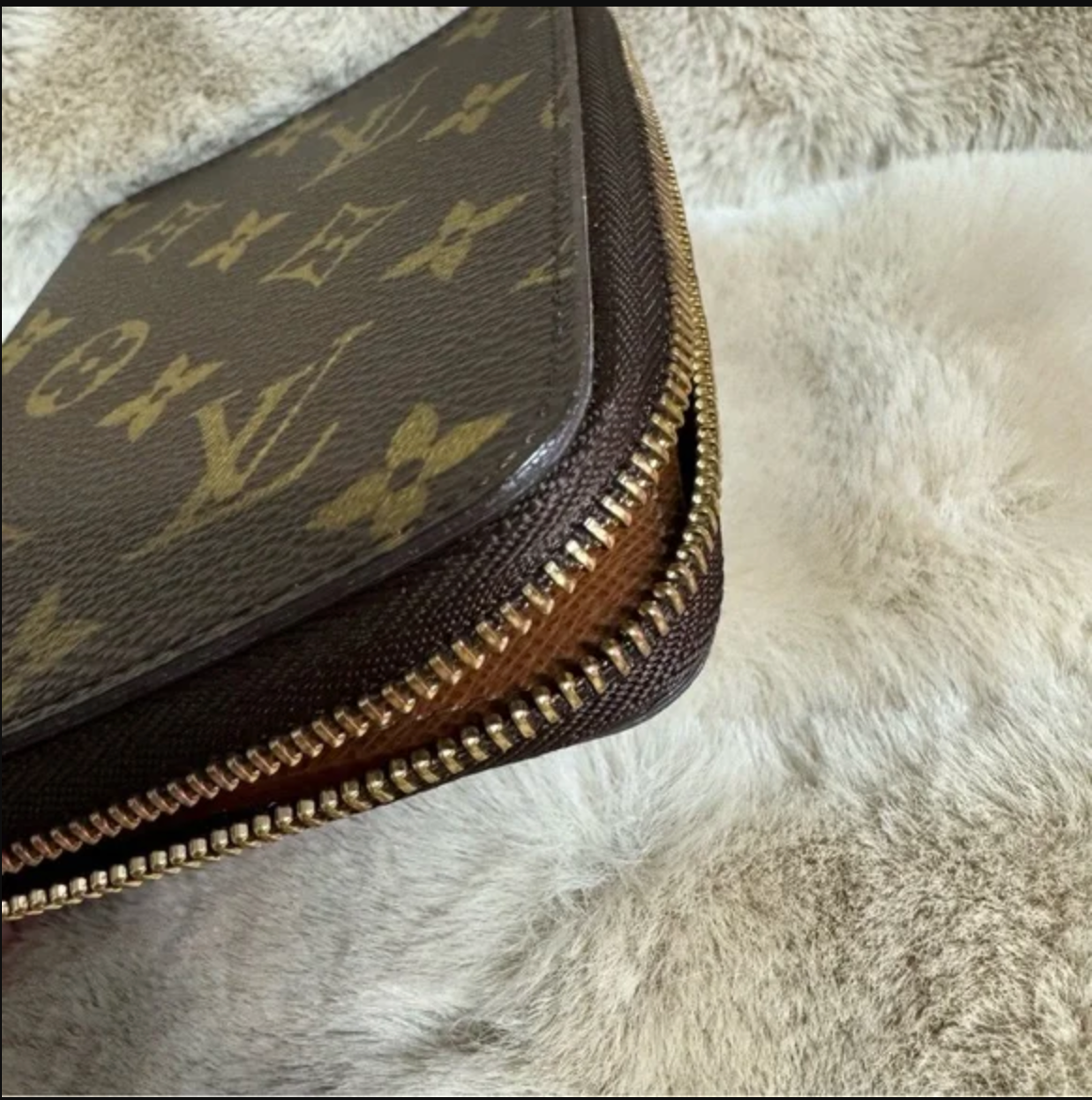 Louis Vuitton Brown Monogram Passport Holder with Zipper