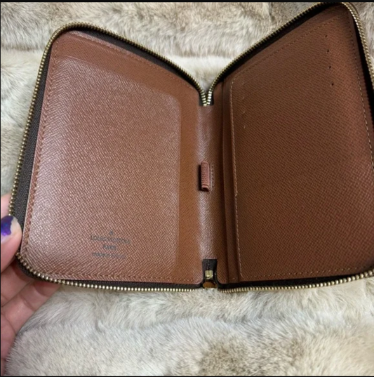 Louis Vuitton Brown Monogram Passport Holder with Zipper