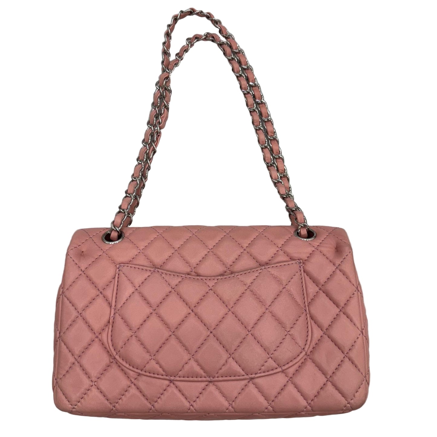 Chanel Double Flap, Medium Pink Lambskin shoulder / crossbody bag
