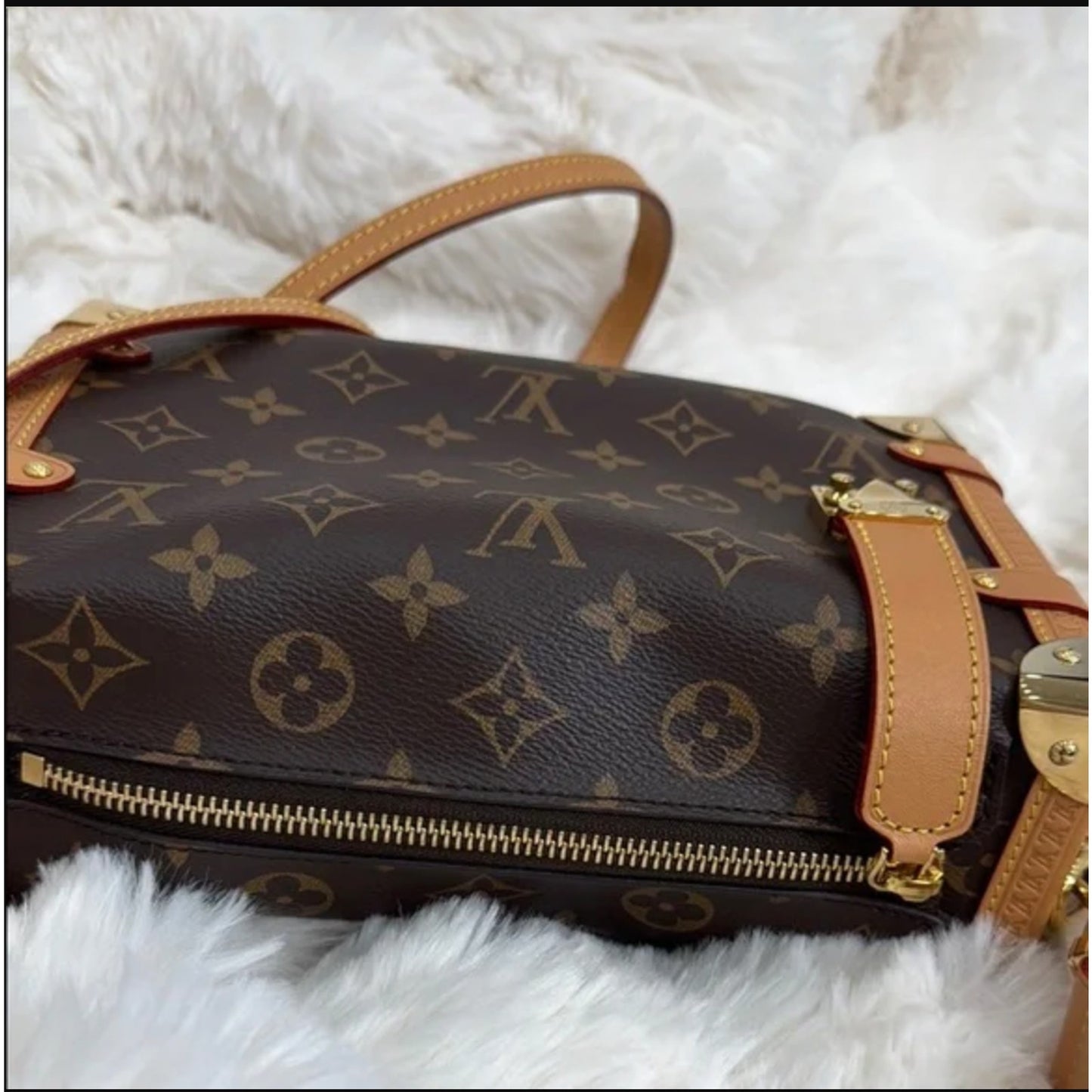 Louis Vuitton Brown Monogram Canvas Crossbody Bag - Side Trunk MM